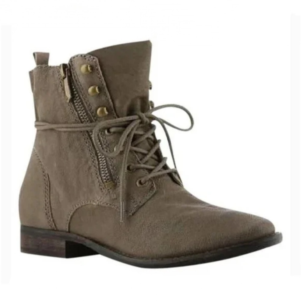 Sam Edelman Mackay Suede Combat Boots Tan Size 7.5